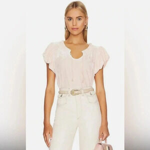 Free‎ people Terese Velour Crop Top size M nwot